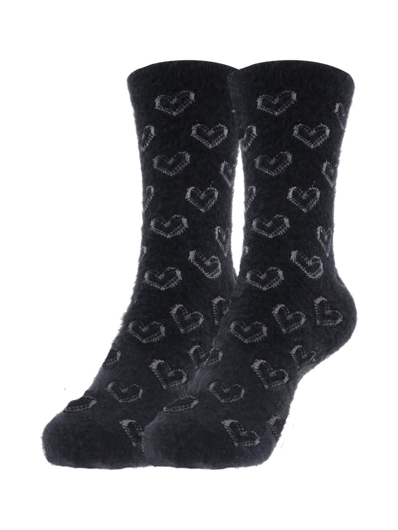 Chaussettes effet poilu gris anthracite - Nina Casari