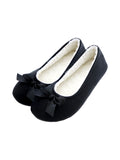 Chaussons ballerines noirs avec fausse fourrure - Nina Casari