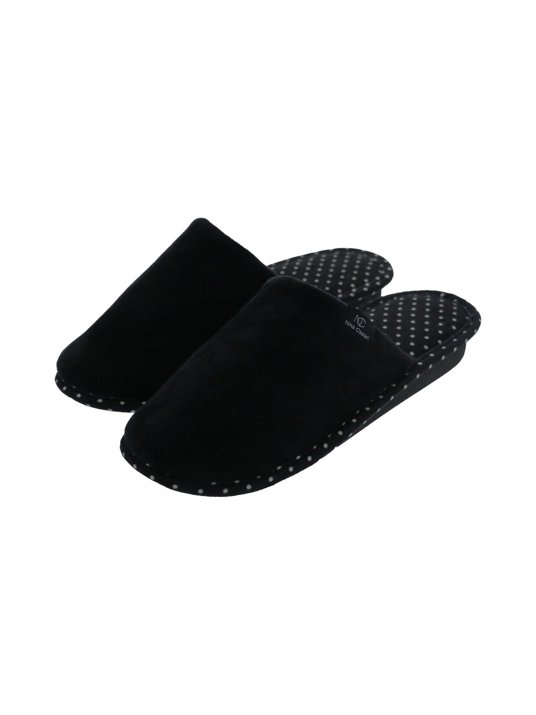 Chaussons mules noirs semelle compensée - Nina Casari