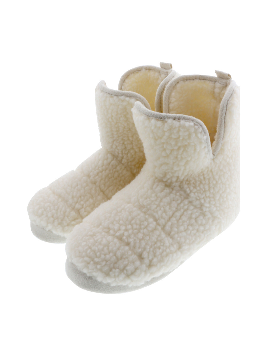 Chaussons fermés beige effet sherpa - Nina Casari