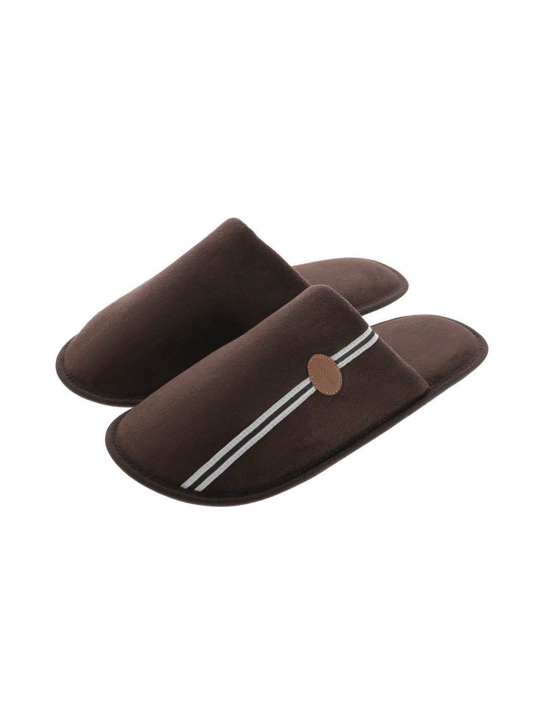 Chaussons mules marron effet suédine - Tom Smith