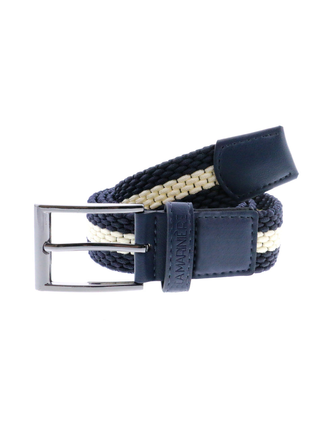 Ceinture en tissu tressé marine - La Marinière par SOGEMA