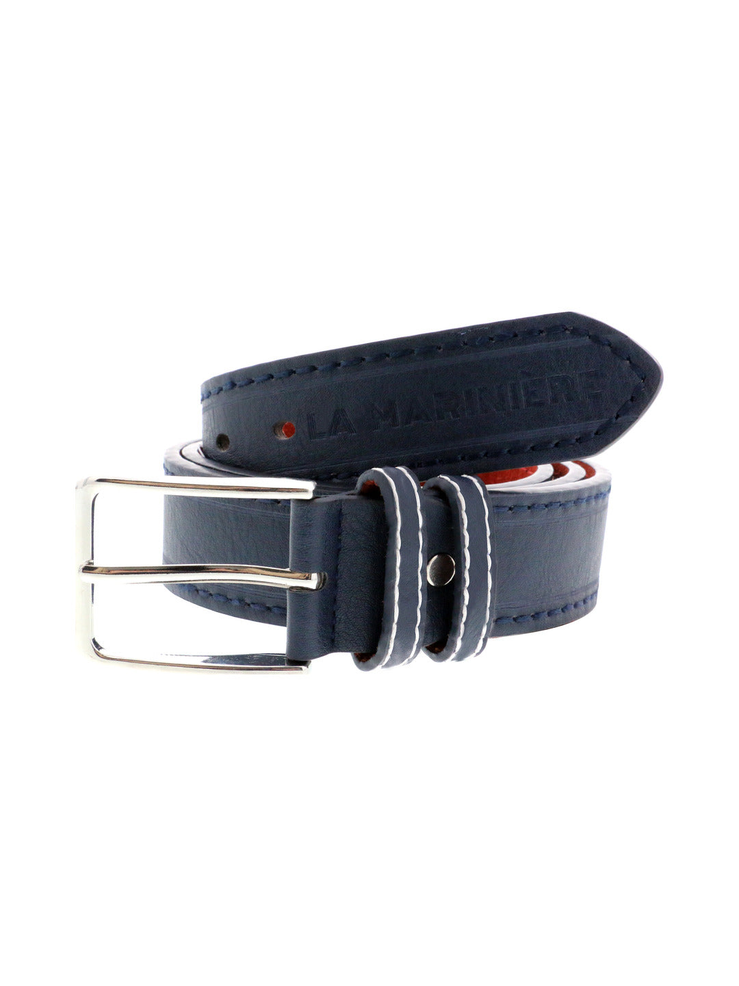 Ceinture surpiqûres contrastées marine - La Marinière par SOGEMA