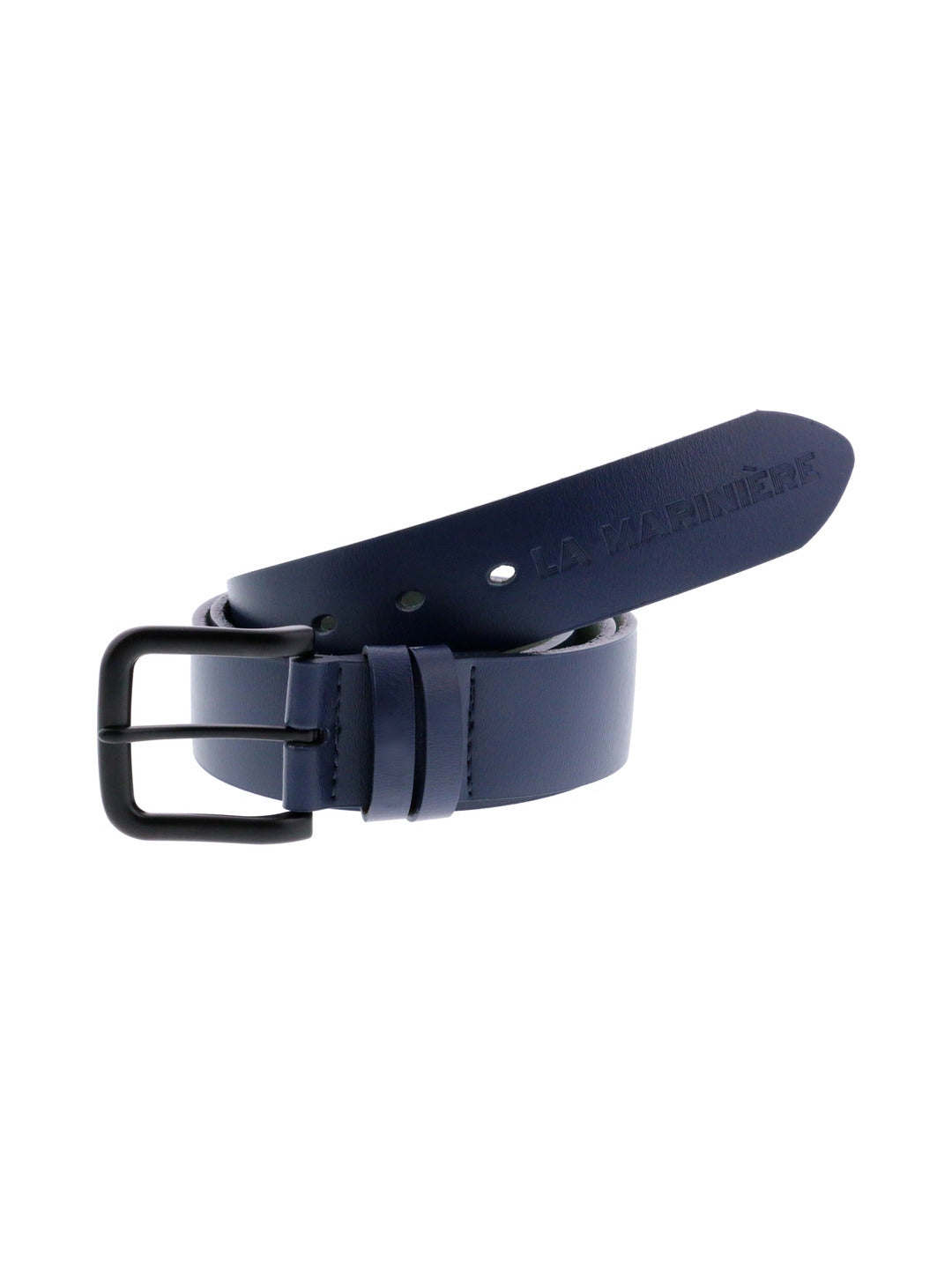 Ceinture croûte de cuir bleu marine - La Marinière par SOGEMA