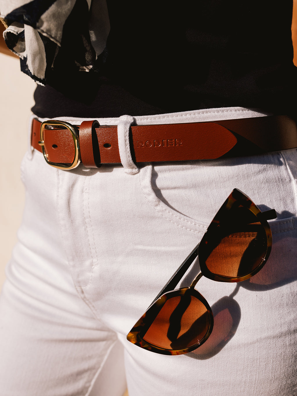 Ceinture à boucle camel - Rodier