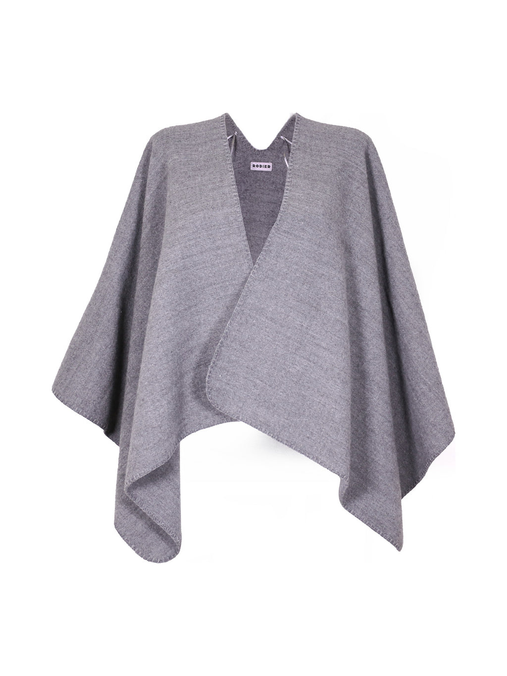 Poncho en maille gris chiné - Rodier