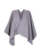 Poncho en maille gris chiné - Rodier