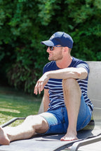Lunettes de soleil Bleu marine Wayfarer en matière recyclée -  La Marinière Par Sogema