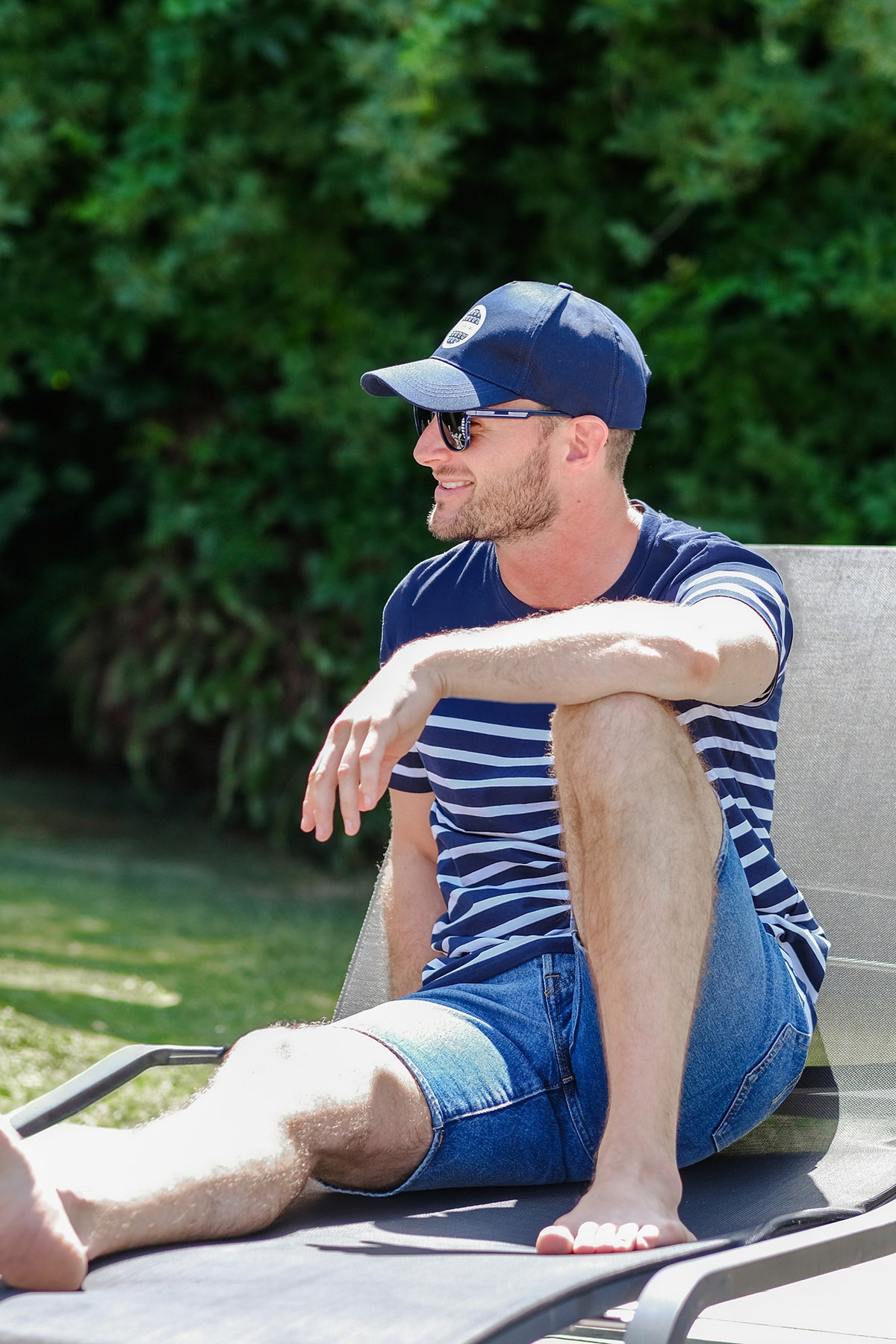 Lunettes de soleil Bleu marine Wayfarer en matière recyclée -  La Marinière Par Sogema