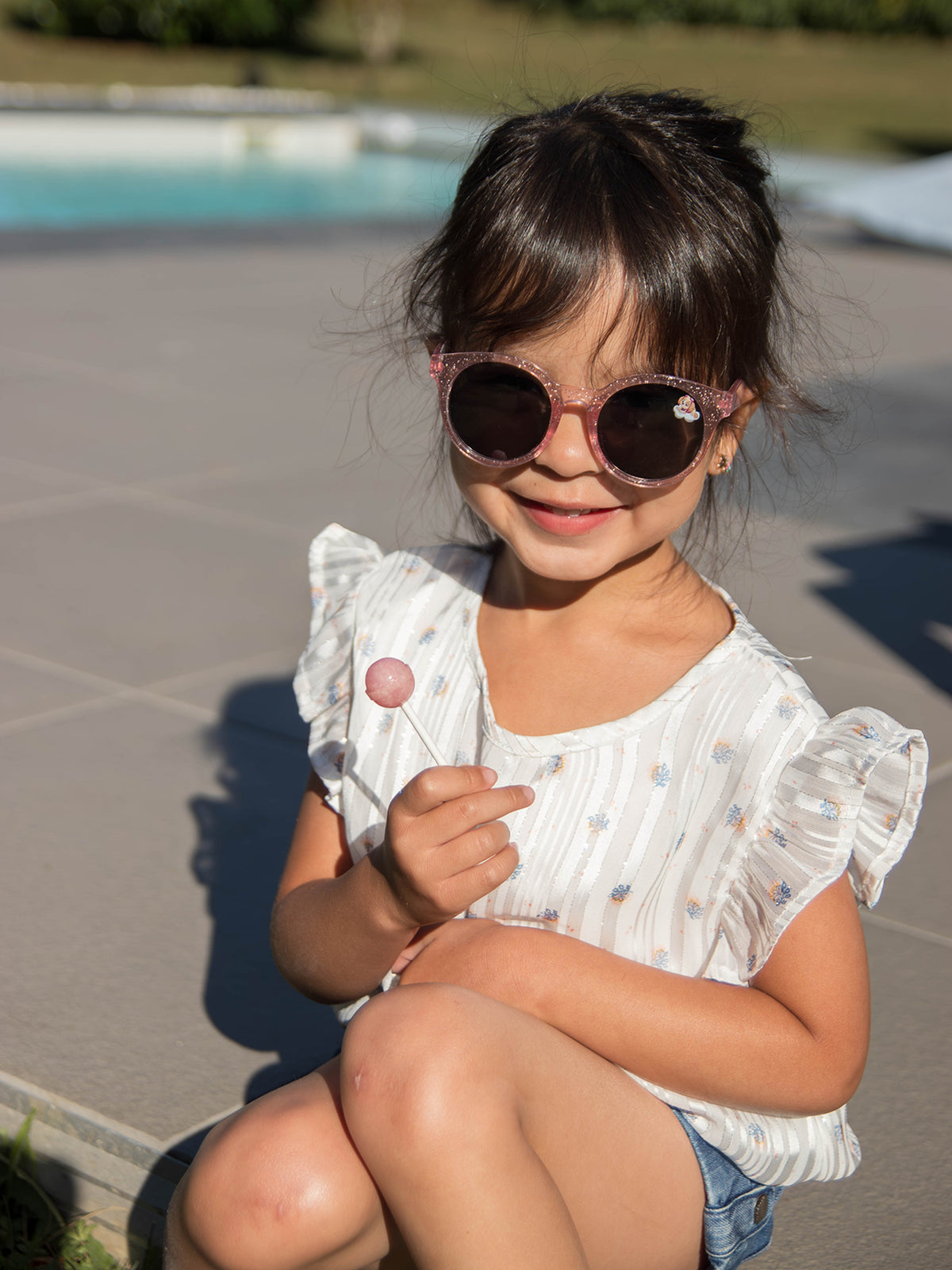 Lunettes de soleil fille - Pat Patrouille Stella Cristal Rose paillette