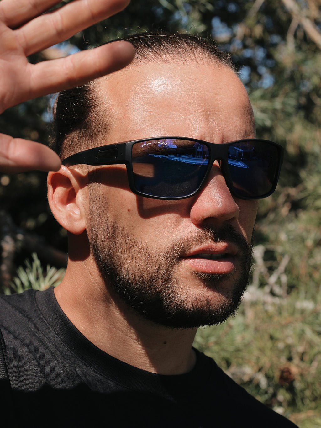 Lunettes de soleil galbée Noir - Polasun