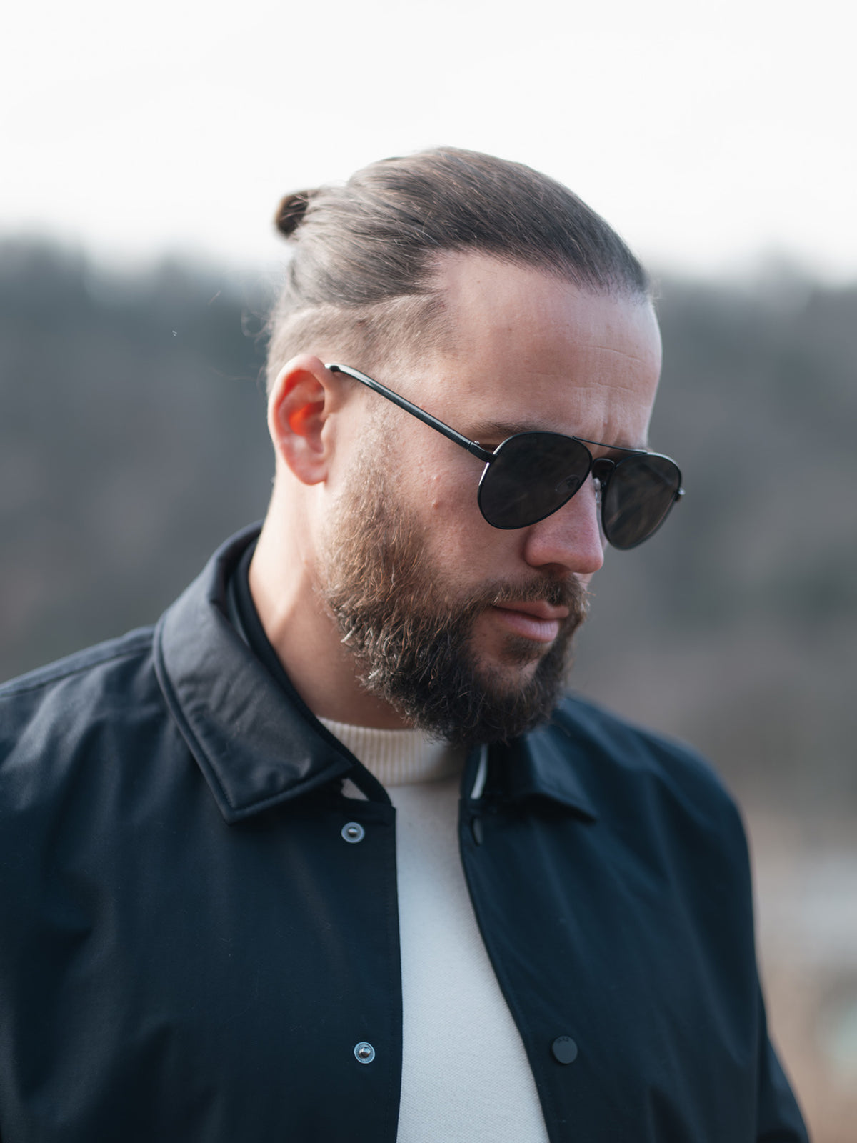 Lunettes de soleil homme métal pilote noir - Rica Lewis