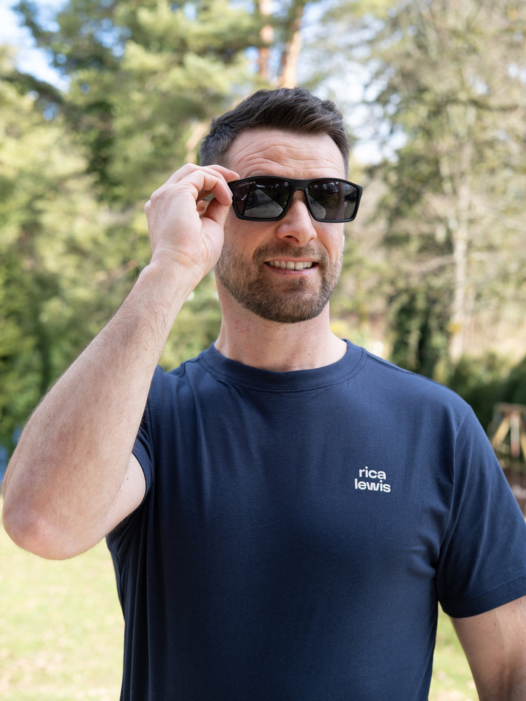 Lunettes de soleil homme rectangles kaki - Rica Lewis