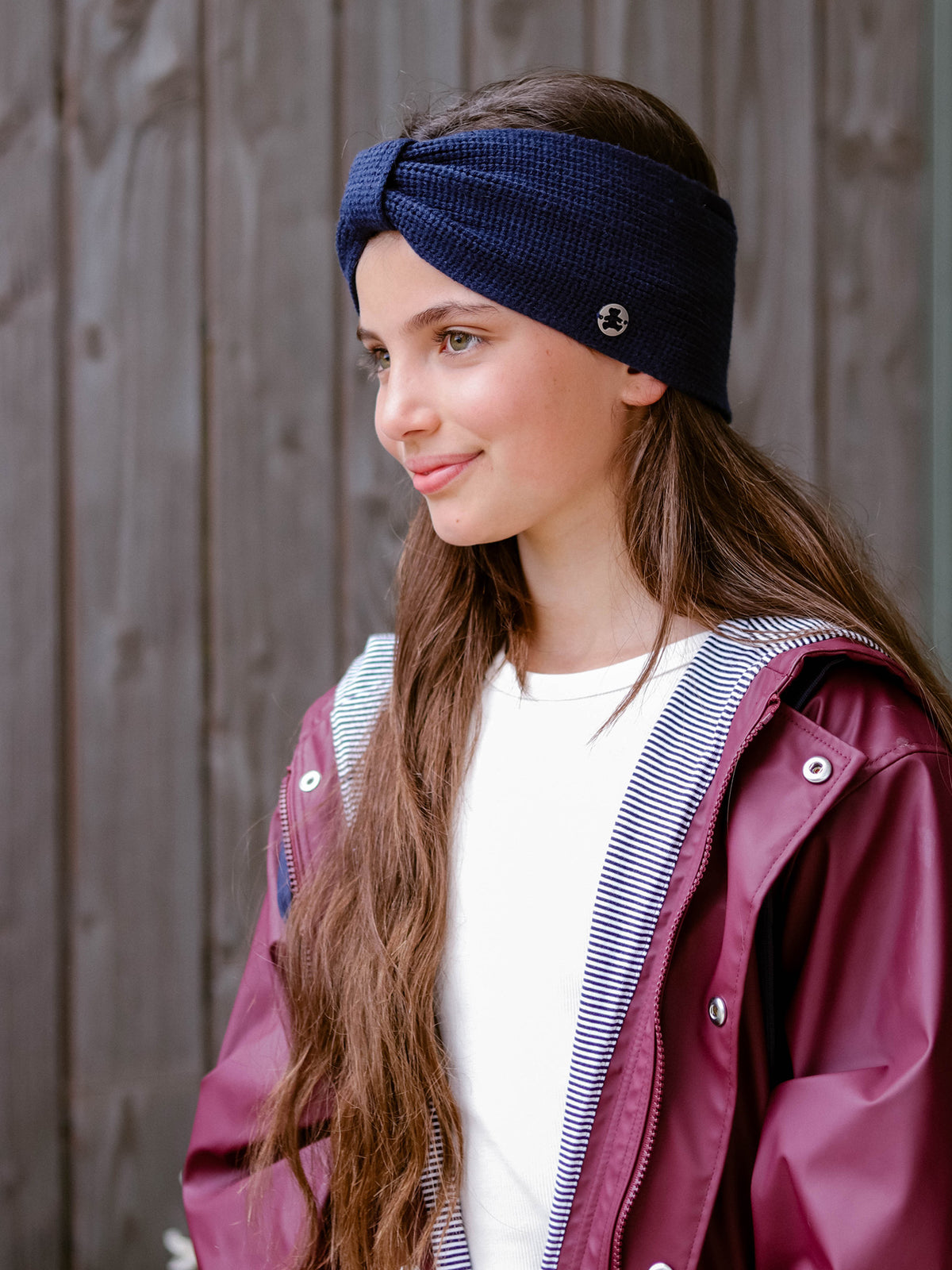 Bandeau en maille marine - Lulu Castagnette