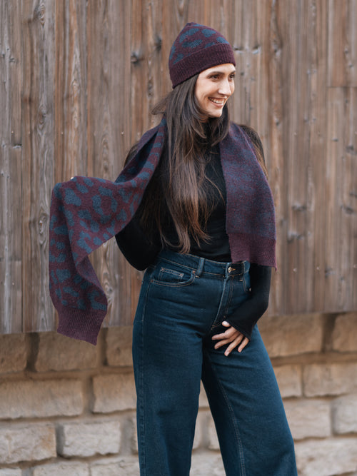 Bonnet en maille bordeaux - Nina Casari