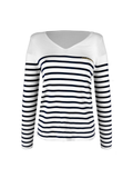 Pull marinière col V en maille - La Marinière par SOGEMA