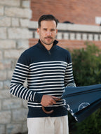 Pull marinière en maille col camionneur - La Marinière par Sogema
