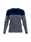 Pull marinière boutons dorés - La Marinière par Sogema