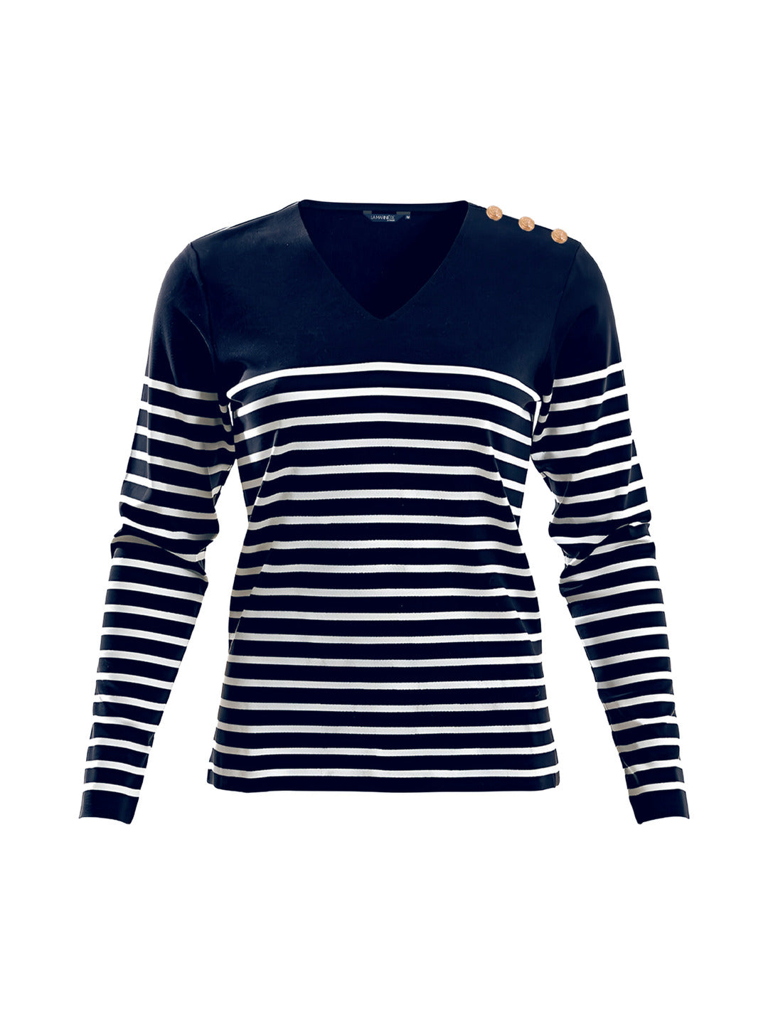 Pull marinière boutons dorés - La Marinière par Sogema