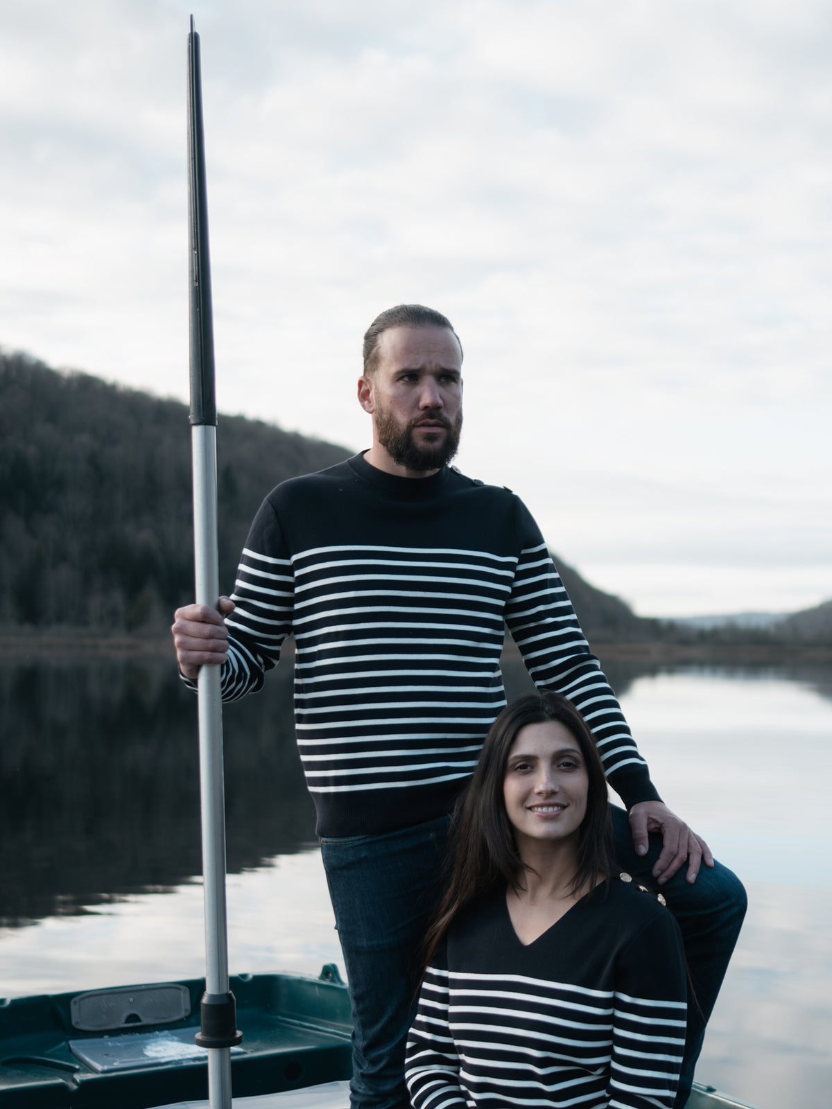 Pull marinière boutonné épaule - La Marinière par Sogema